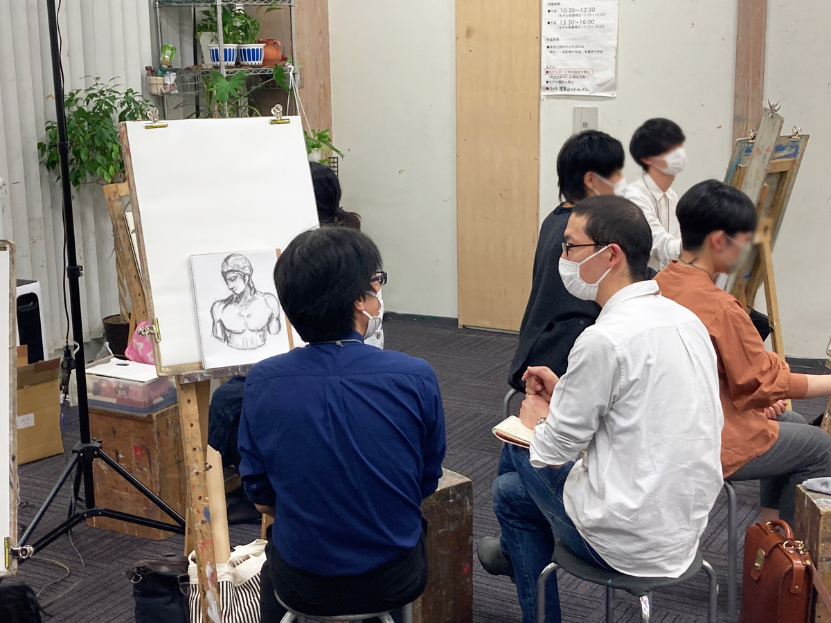 上野の森美術館 - アートスクール - アトリ絵ブログ - 【講座の様子